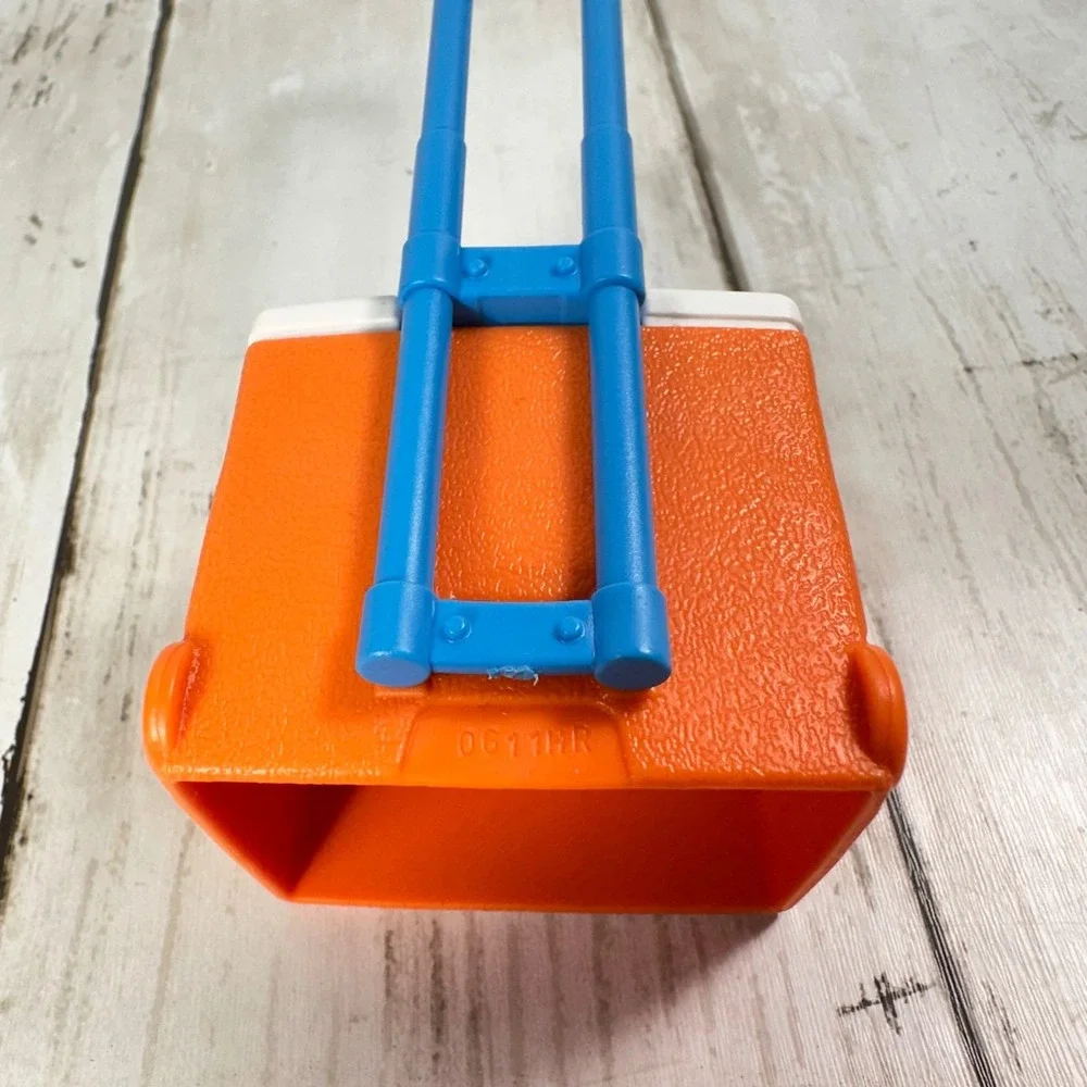 Vintage Malibu Rolling Cooler Mini‎ Novelty Orange Beverage Soda Toy Box